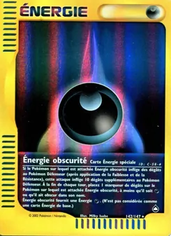 Carte Pokémon Énergie obscurité 142 — Aquapolis
