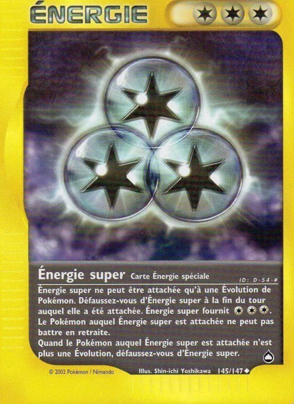 Carte Pokémon Énergie super 145/147 de l'extension Aquapolis