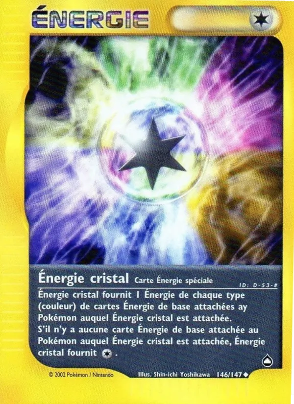 Carte Pokémon Énergie cristal 146/147 de l'extension Aquapolis