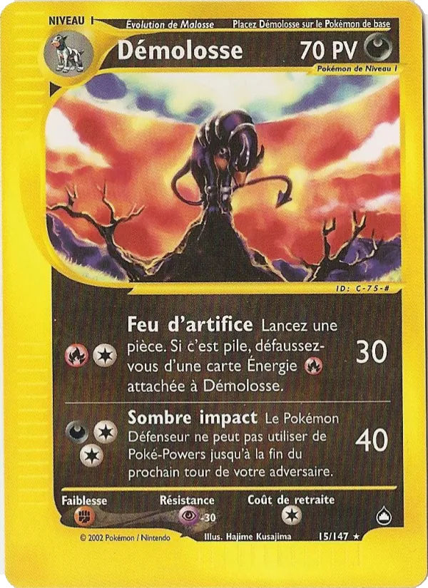 Carte Pokémon Démolosse 15/147 de l'extension Aquapolis