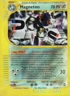 Carte Pokémon Magnéton 22 — Aquapolis