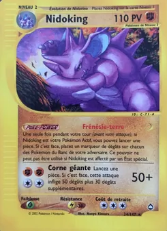 Carte Pokémon Nidoking 24 — Aquapolis
