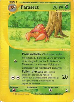 Carte Pokémon Parasect 27 — Aquapolis