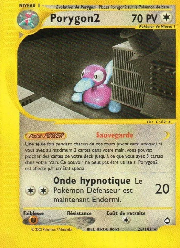 Carte Pokémon Porygon2 28/147 de l'extension Aquapolis