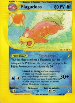 Carte Pokémon Flagadoss 33 — Aquapolis