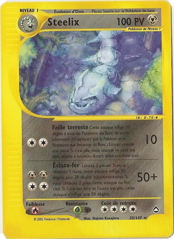 Carte Pokémon Steelix 35/147 de l'extension Aquapolis