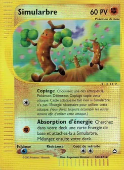 Carte Pokémon Simularbre 36 — Aquapolis