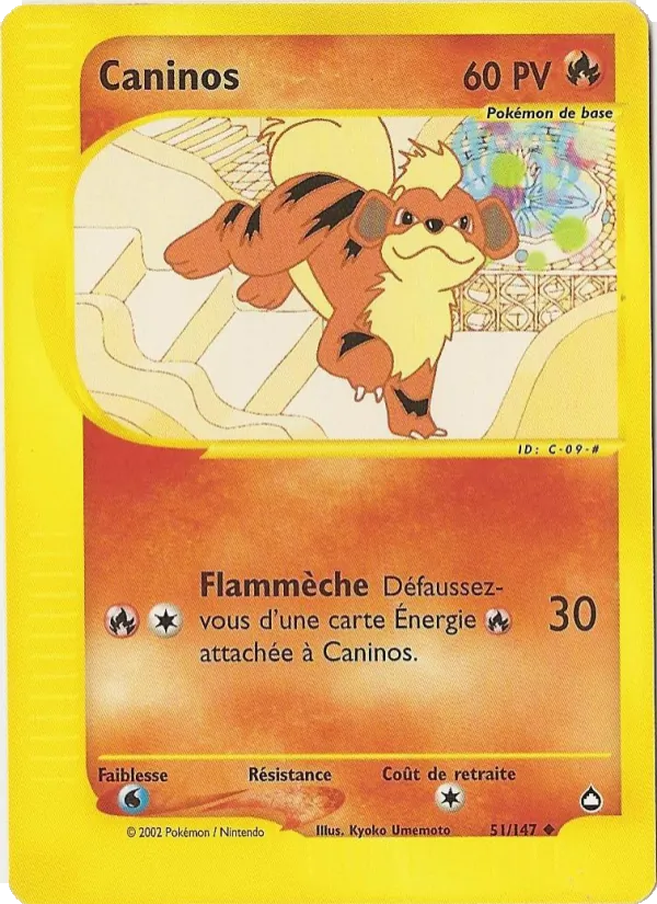 Carte Pokémon Caninos 51/147 de l'extension Aquapolis