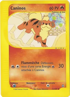 Carte Pokémon Caninos 51 — Aquapolis