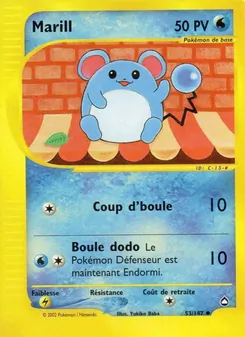 Carte Pokémon Marill 53 — Aquapolis