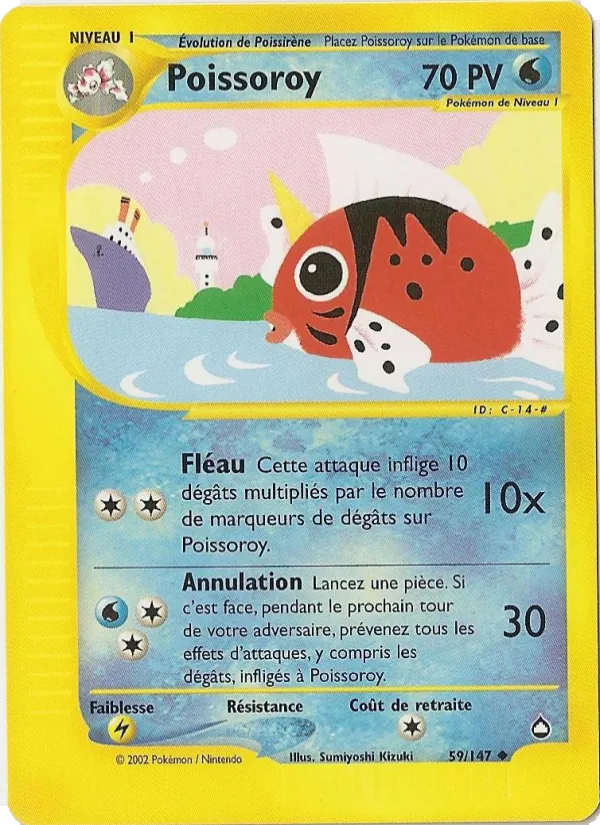 Carte Pokémon Poissoroy 59/147 de l'extension Aquapolis