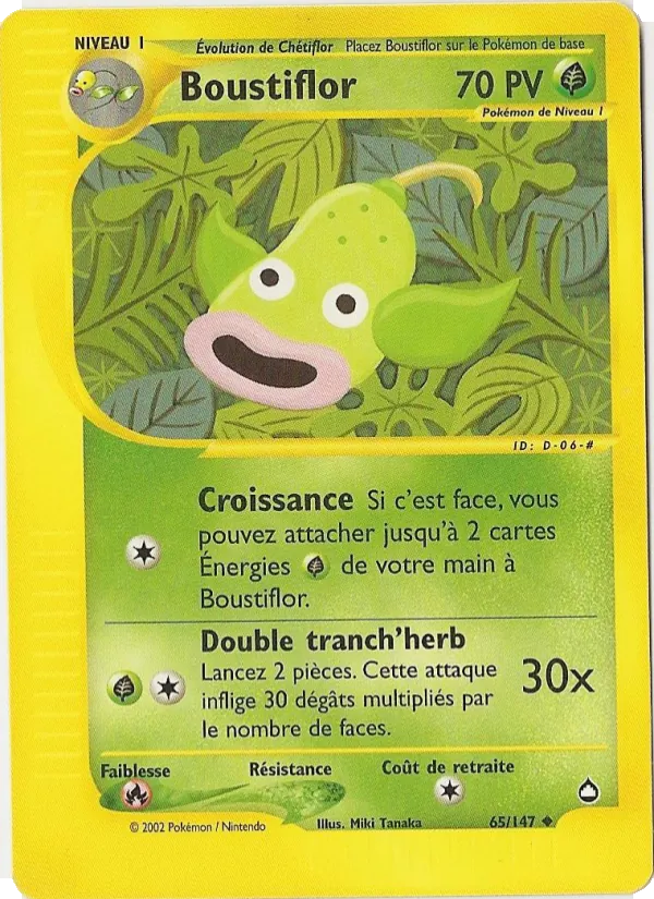 Carte Pokémon Boustiflor 65/147 de l'extension Aquapolis