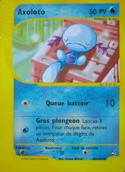 Carte Pokémon Axoloto 66 — Aquapolis