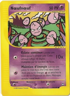 Carte Pokémon Nœufnœuf 77 — Aquapolis
