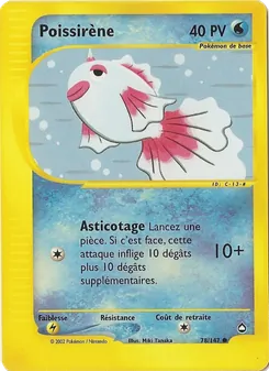 Carte Pokémon Poissirène 78 — Aquapolis