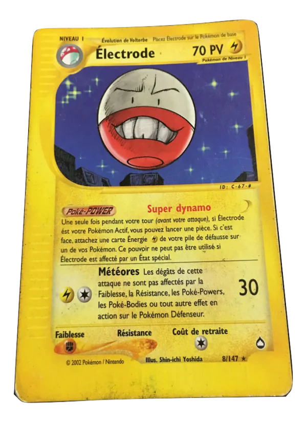 Carte Pokémon Électrode 8/147 de l'extension Aquapolis