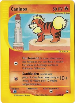 Carte Pokémon Caninos 80 — Aquapolis