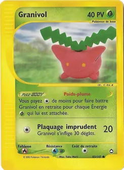 Carte Pokémon Granivol 83 — Aquapolis