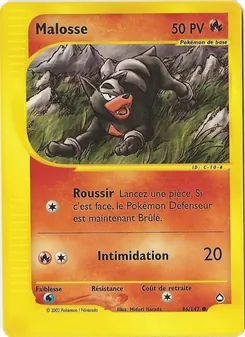 Carte Pokémon Malosse 86 — Aquapolis