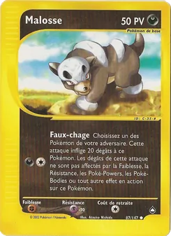 Carte Pokémon Malosse 87 — Aquapolis
