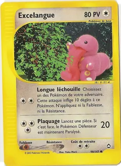 Carte Pokémon Excelangue 90 — Aquapolis