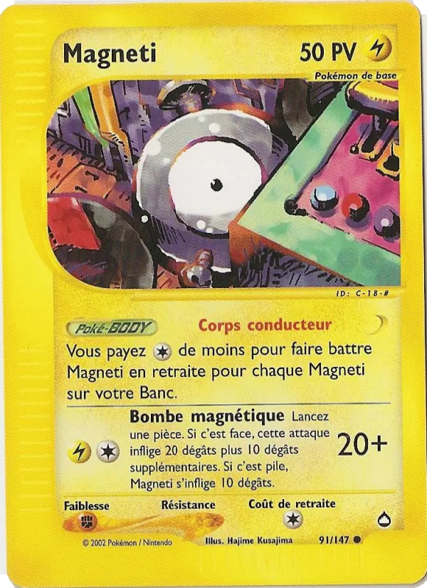 Carte Pokémon Magneti 91/147 de l'extension Aquapolis