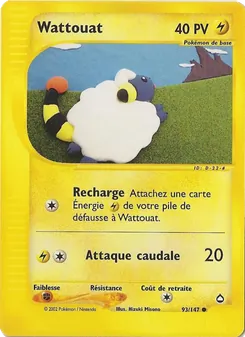 Carte Pokémon Wattouat 93 — Aquapolis
