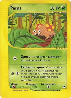 Carte Pokémon Paras 99 — Aquapolis