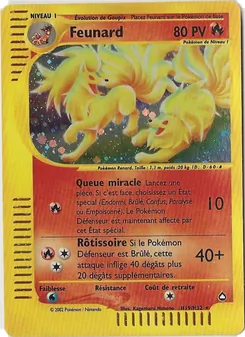 Carte Pokémon Feunard H19 — Aquapolis