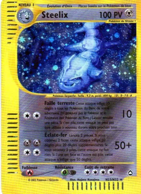 Carte Pokémon Steelix H23/147 de l'extension Aquapolis