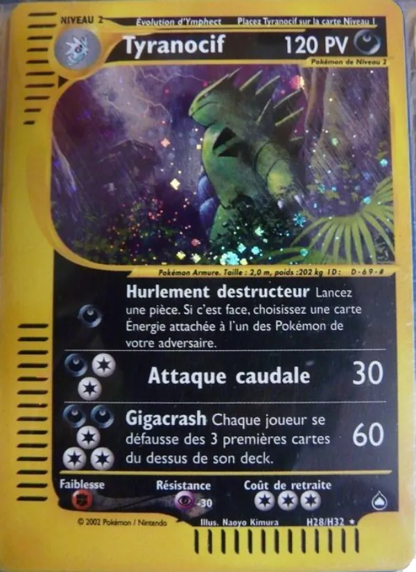 Carte Pokémon Tyranocif H28/147 de l'extension Aquapolis
