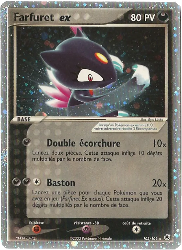 Carte Pokémon Farfuret ex 103/109 de l'extension EX Rubis & Saphir