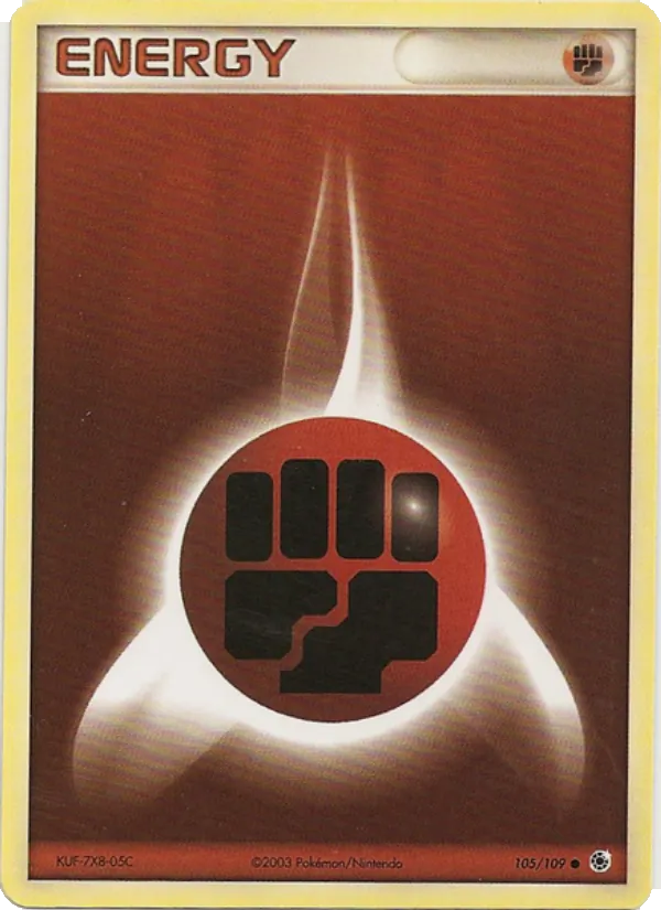Carte Pokémon Énergie Combat 105/109 de l'extension EX Rubis & Saphir