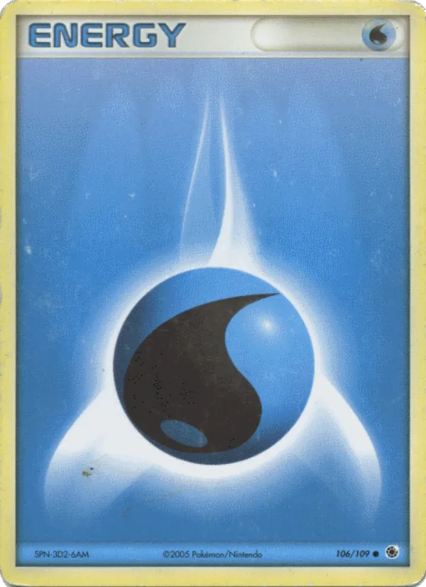 Carte Pokémon Énergie Eau 106/109 de l'extension EX Rubis & Saphir