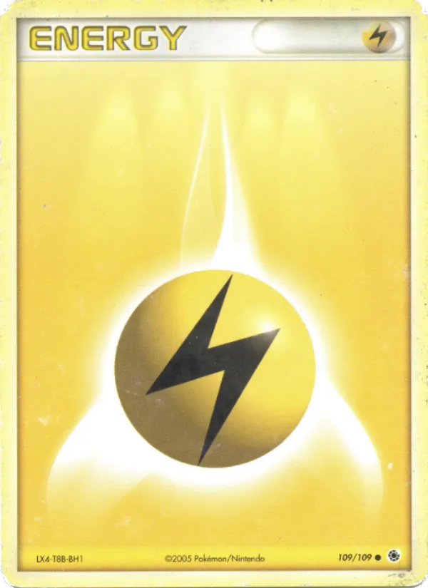 Carte Pokémon Énergie Électrique 109/109 de l'extension EX Rubis & Saphir