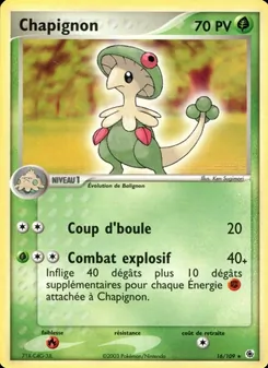 Carte Pokémon Chapignon 16 — EX Rubis & Saphir