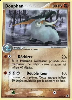 Carte Pokémon Donphan 17 — EX Rubis & Saphir