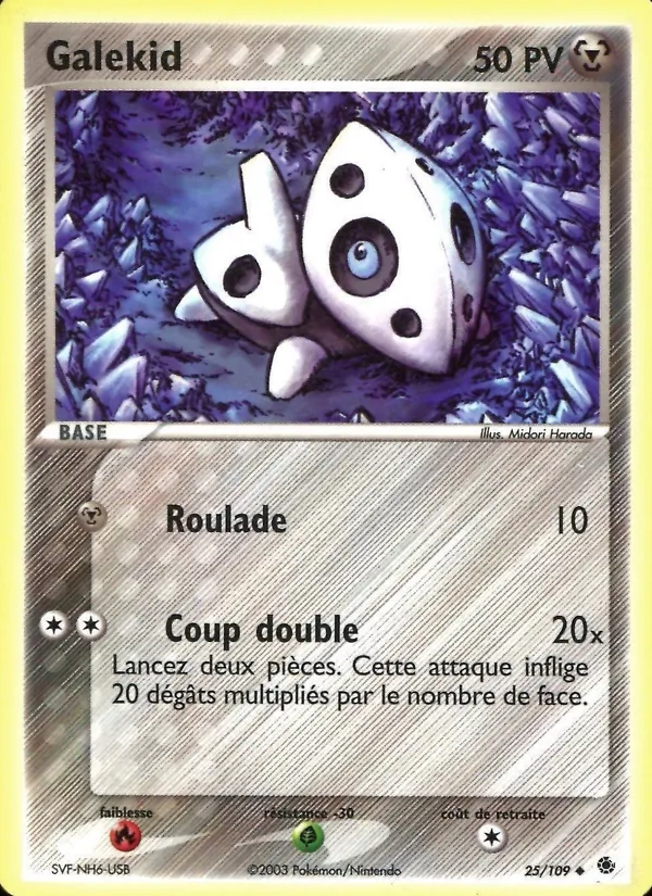 Carte Pokémon Galekid 25/109 de l'extension EX Rubis & Saphir