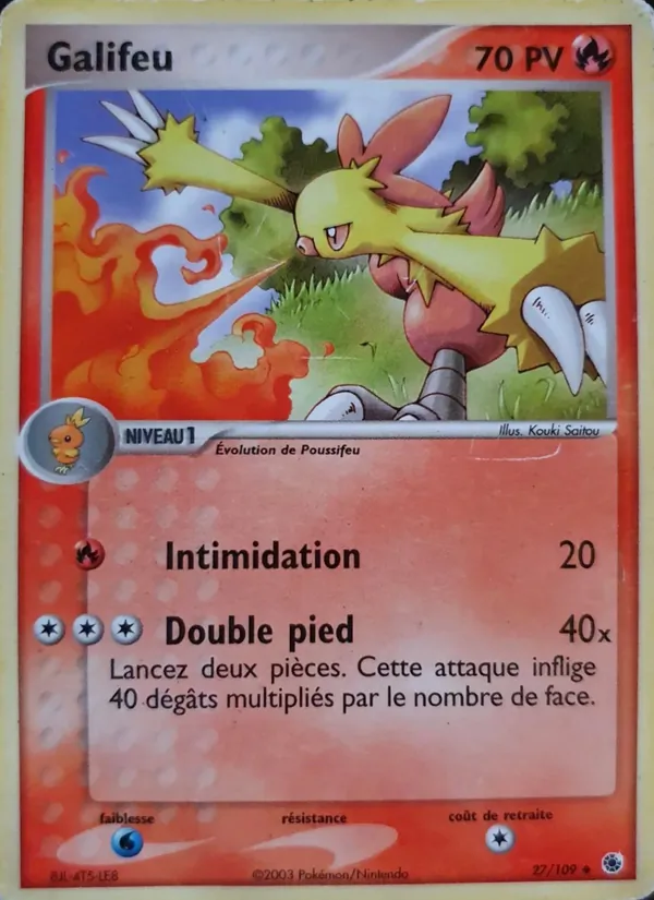 Carte Pokémon Galifeu 27/109 de l'extension EX Rubis & Saphir