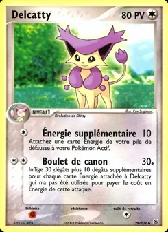Carte Pokémon Delcatty 29 — EX Rubis & Saphir
