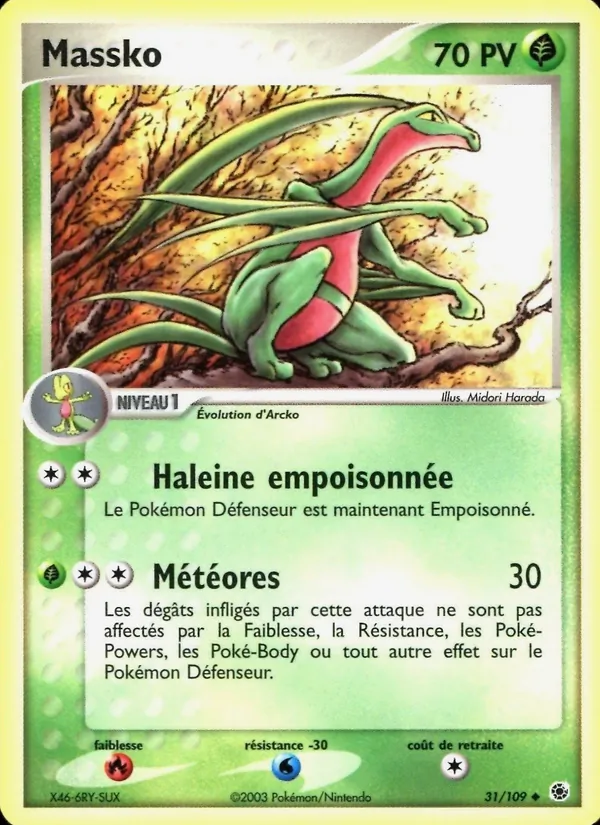 Carte Pokémon Massko 31/109 de l'extension EX Rubis & Saphir