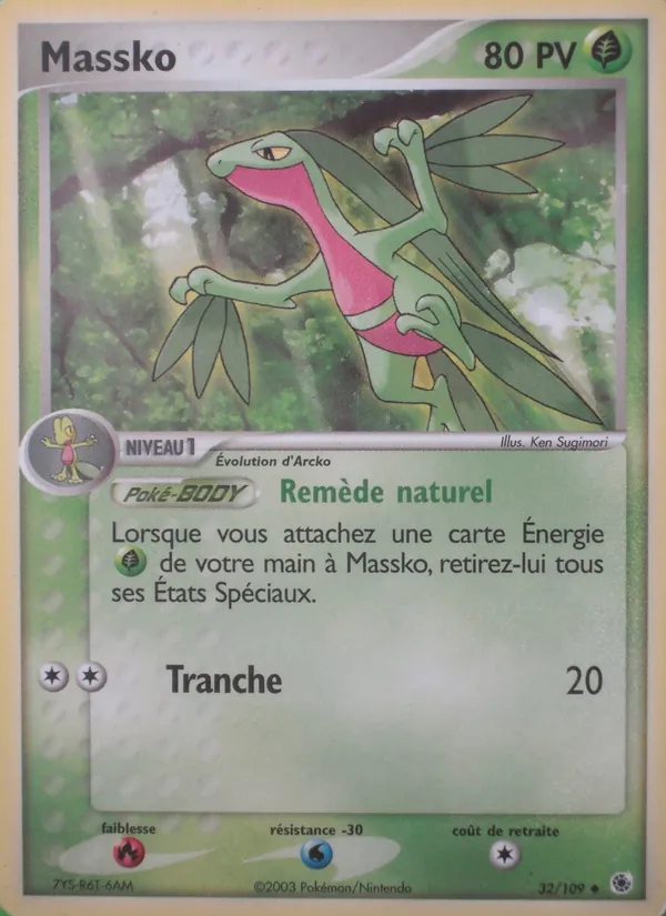 Carte Pokémon Massko 32/109 de l'extension EX Rubis & Saphir