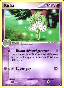 Carte Pokémon Kirlia 34 — EX Rubis & Saphir