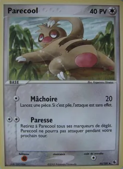 Carte Pokémon Parecool 45