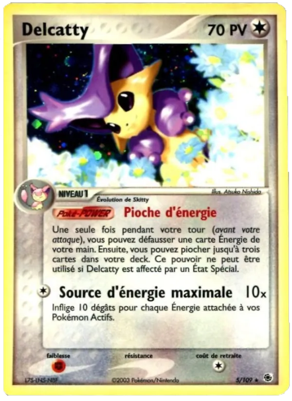 Carte Pokémon Delcatty 5/109 de l'extension EX Rubis & Saphir