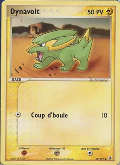 Carte Pokémon Dynavolt 52 — EX Rubis & Saphir