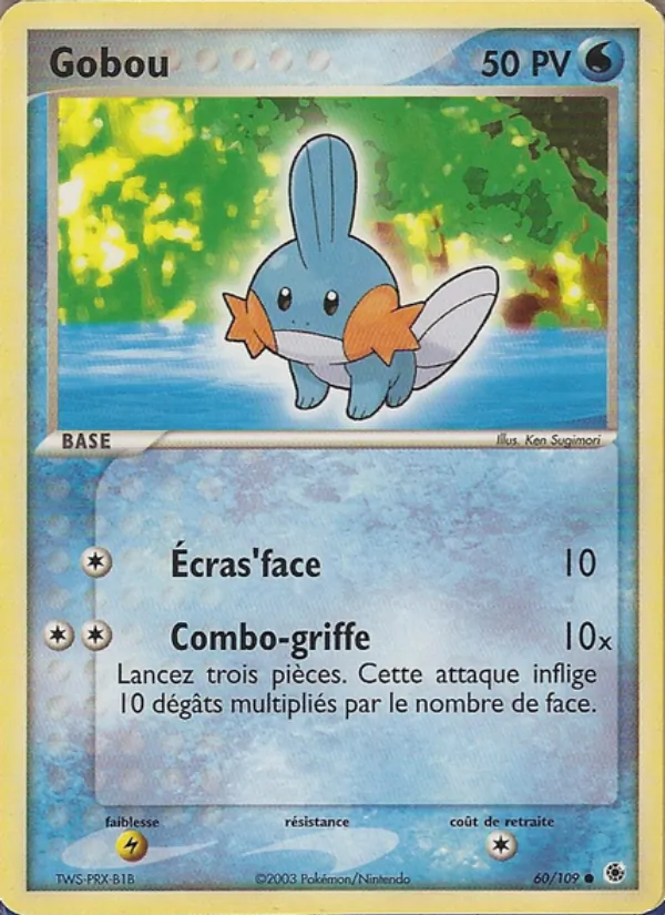 Carte Pokémon Gobou 60/109 de l'extension EX Rubis & Saphir