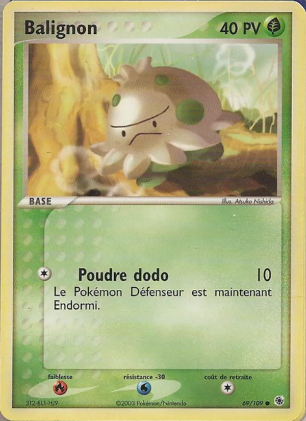 Carte Pokémon Balignon 69/109 de l'extension EX Rubis & Saphir