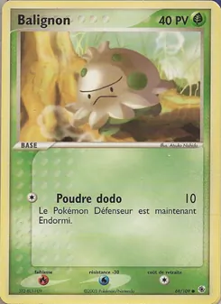 Carte Pokémon Balignon 69 — EX Rubis & Saphir