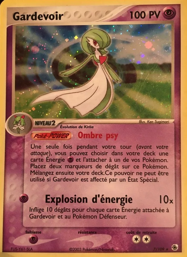 Carte Pokémon Gardevoir 7/109 de l'extension EX Rubis & Saphir